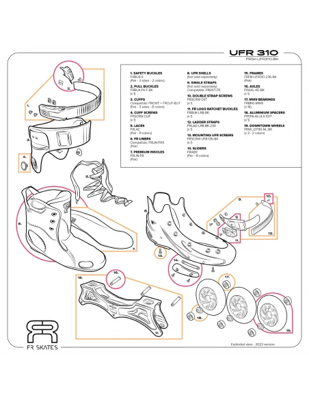 FR - UFR 310 - BLACK – Rollers – FR SKATES – 2