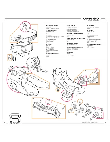 FR - UFR 80 - BLACK – Patines en línea – FR SKATES – 2