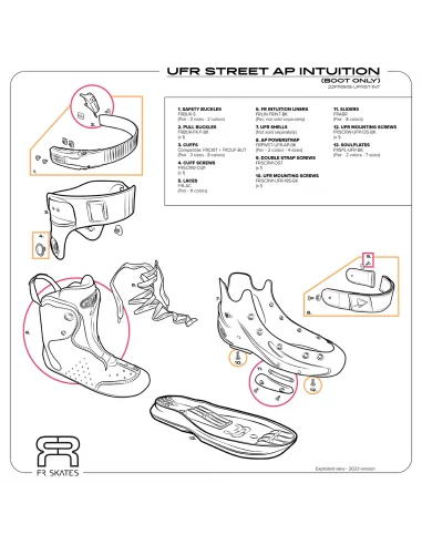 FR - UFR STREET - AP - INTUITION - BOOT - WHITE - 2023 – Inline Skates – FR SKATES – 2