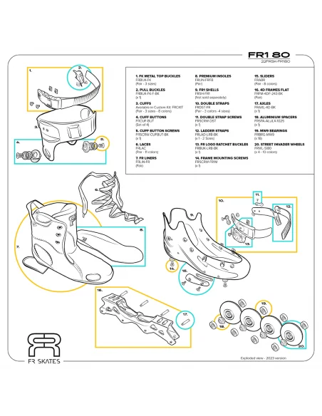 FR - FR1 80 - RED 2022 – Patines en línea – FR SKATES – 2