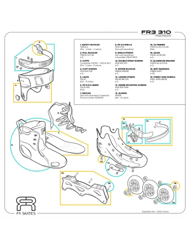 FR - FR3 310 - WHITE – Inline Skates – FR SKATES – 2