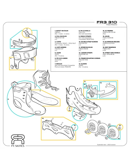 FR - FR3 310 - WHITE – Inline Skates – FR SKATES – 2
