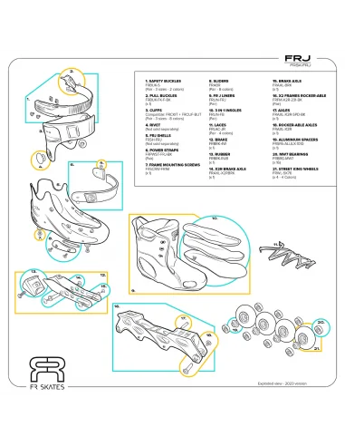 FR - FR J - WHITE / PINK – Rollers – FR SKATES – 2
