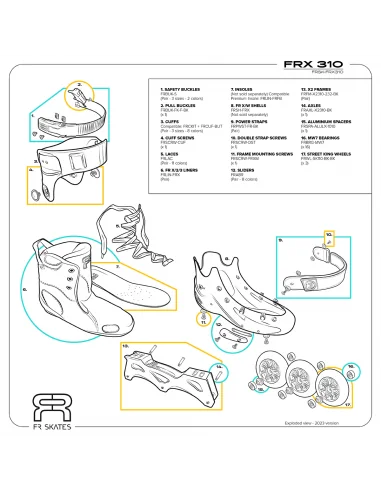 FRX 310 - ORANGE – Patines en línea – FR SKATES – 2