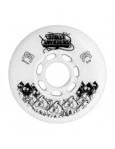FR - STREET INVADERS WHEEL 80/82A - WHITE - WHITE x4 – Repuestos y Herramientas – FR SKATES – 1