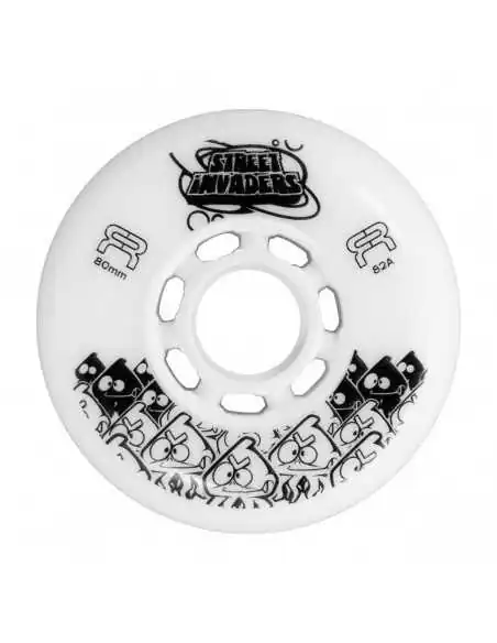 FR - STREET INVADERS WHEEL 80/82A - WHITE - WHITE x4 – Repuestos y Herramientas – FR SKATES – 1