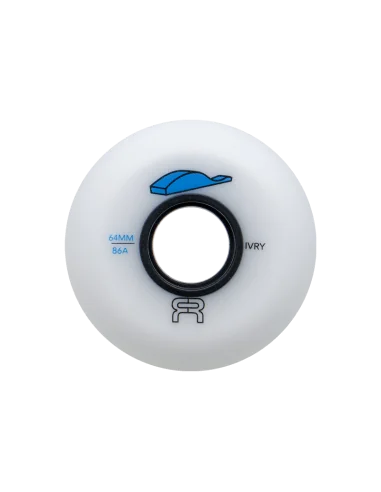 FR - IVRY WHEELS - 86A - WHITE/BLACK - PACK x4 – Pièces détachées – FR SKATES – 2