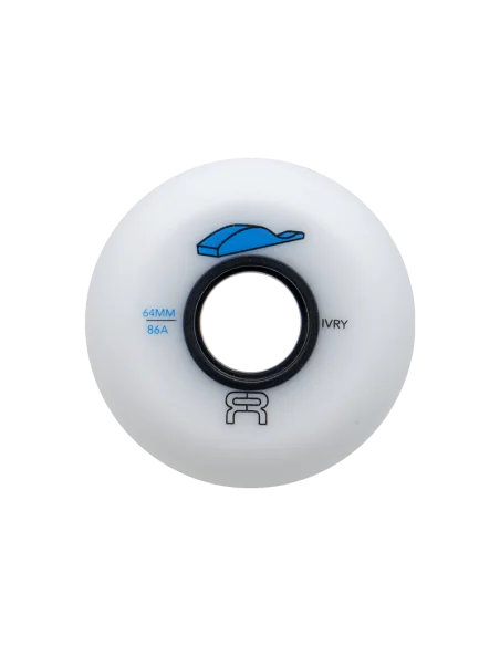 FR - IVRY WHEELS - 86A - WHITE/BLACK - PACK x4 – Pièces détachées – FR SKATES – 2