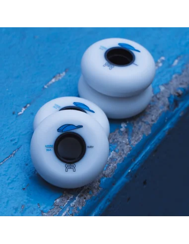 FR - IVRY WHEELS - 86A - WHITE/BLACK - PACK x4 – Pièces détachées – FR SKATES – 3