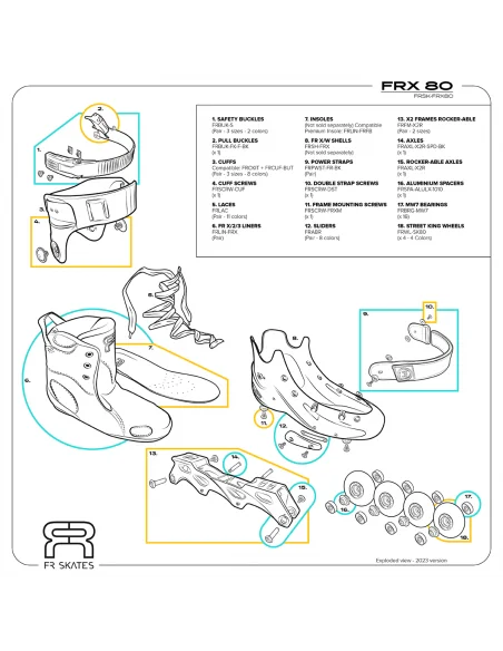 FR - FRX 80 - ORANGE – Patines en línea – FR SKATES – 2