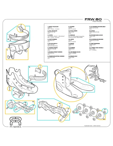 FR - FRW 80 - BLACK & PINK – Rollers – FR SKATES – 2