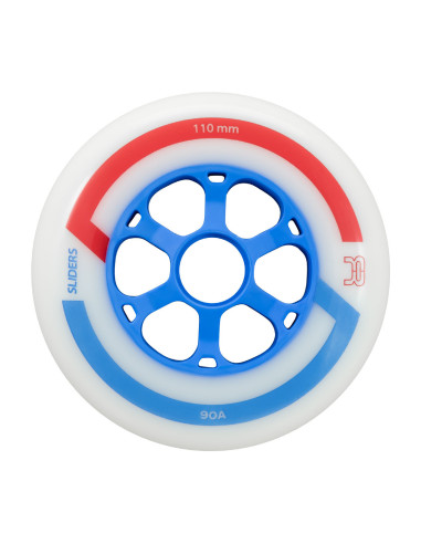 FR - SLIDERS WHEELS 90A WHITE - BLUE X6 – Pièces détachées – FR SKATES – 2