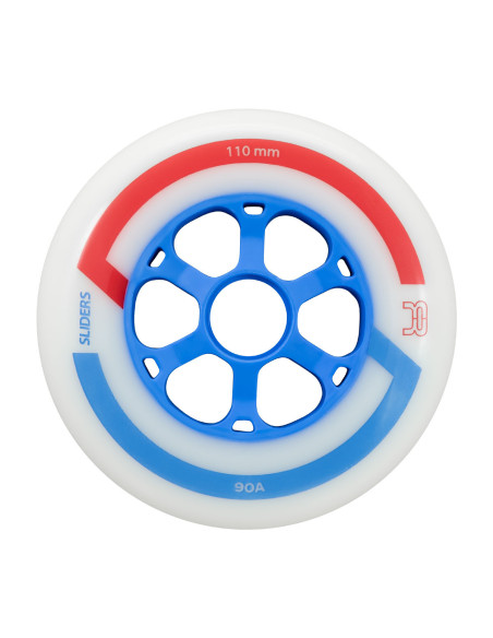 FR - SLIDERS WHEELS 90A WHITE - BLUE X6 – Pièces détachées – FR SKATES – 2